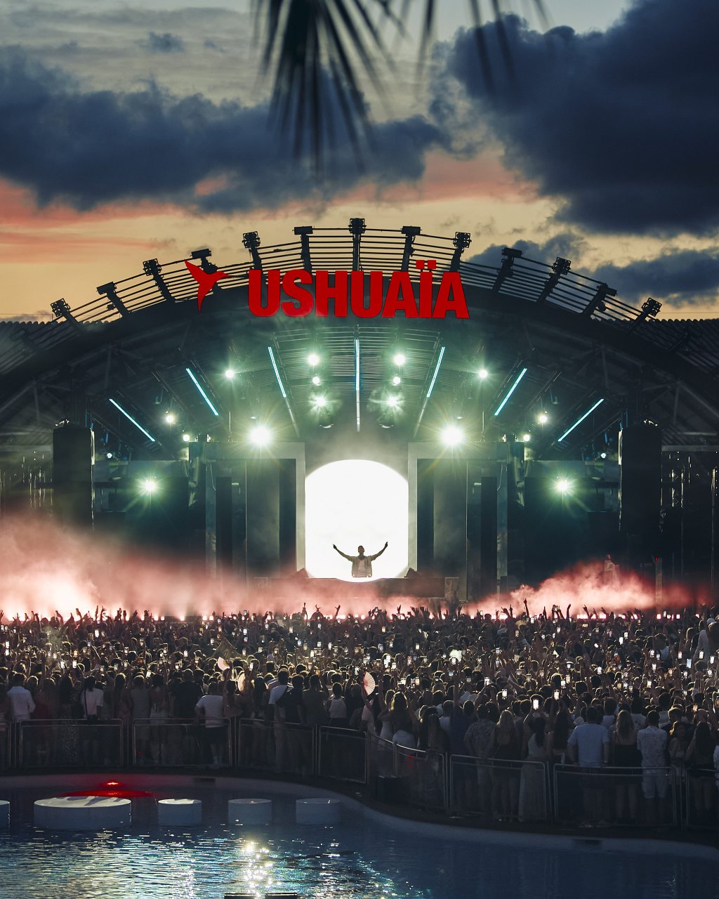 Calvin Harris performs at his Ushuaïa Ibiza DJ residency in 2023.