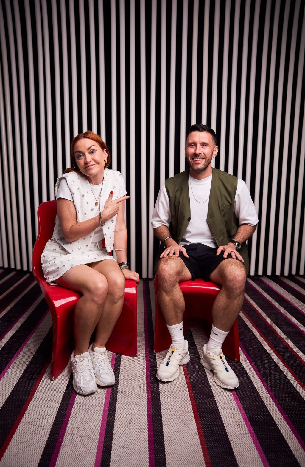 Arielle Free and Danny Howard Backstage at Defected's residency at Ushuaïa Ibiza 2024.
