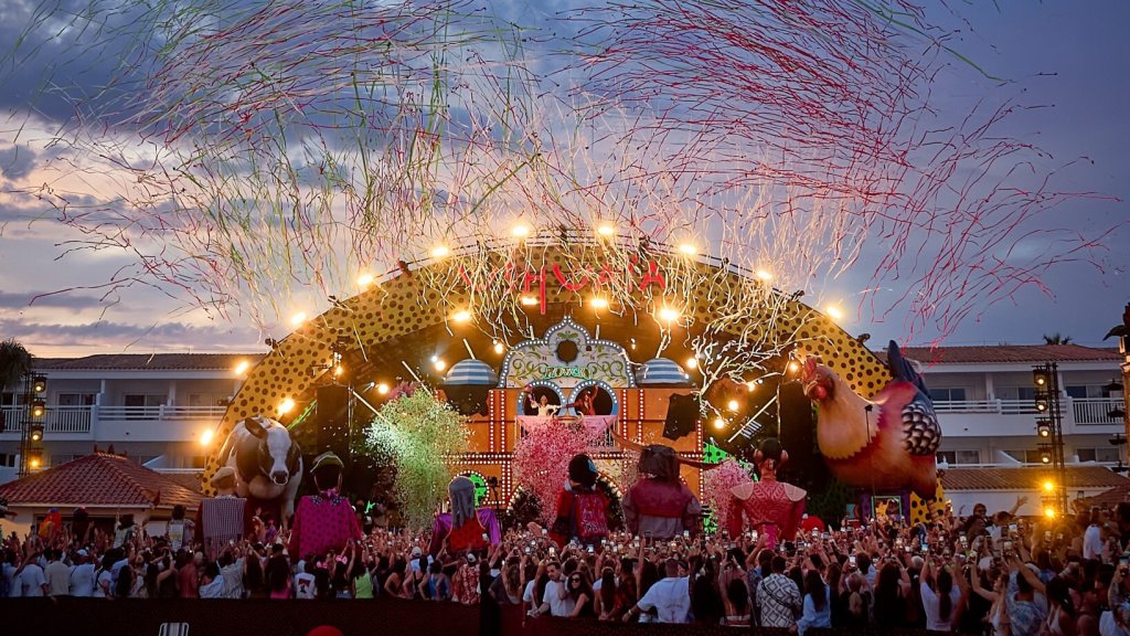 elrow take over Ushuaïa Ibiza Wednesday 23rd July and Wednesday 13th August 2025.