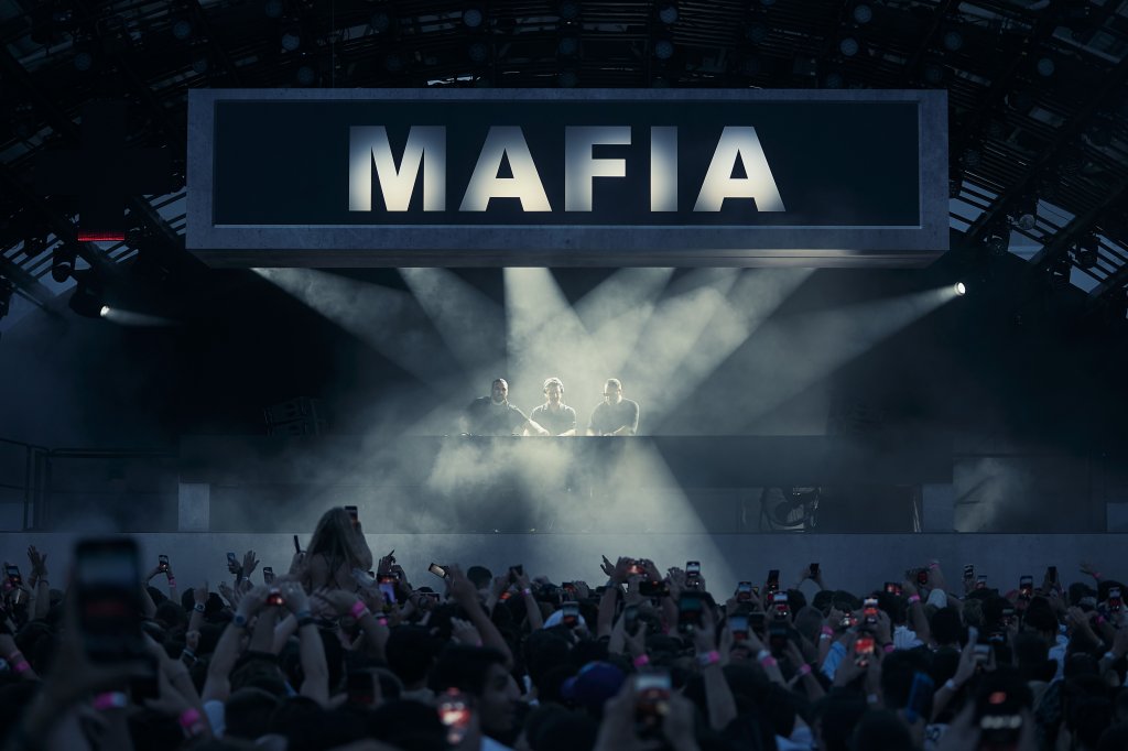 Axwell, Sebastian Ingrosso, and Steve Angello perform as Swedish House Mafia in Ushuaïa Ibiza.